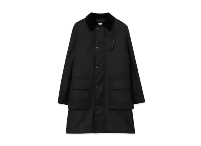 Burberry Men's Mid Length Waxed Cotton Car Coat "Black"