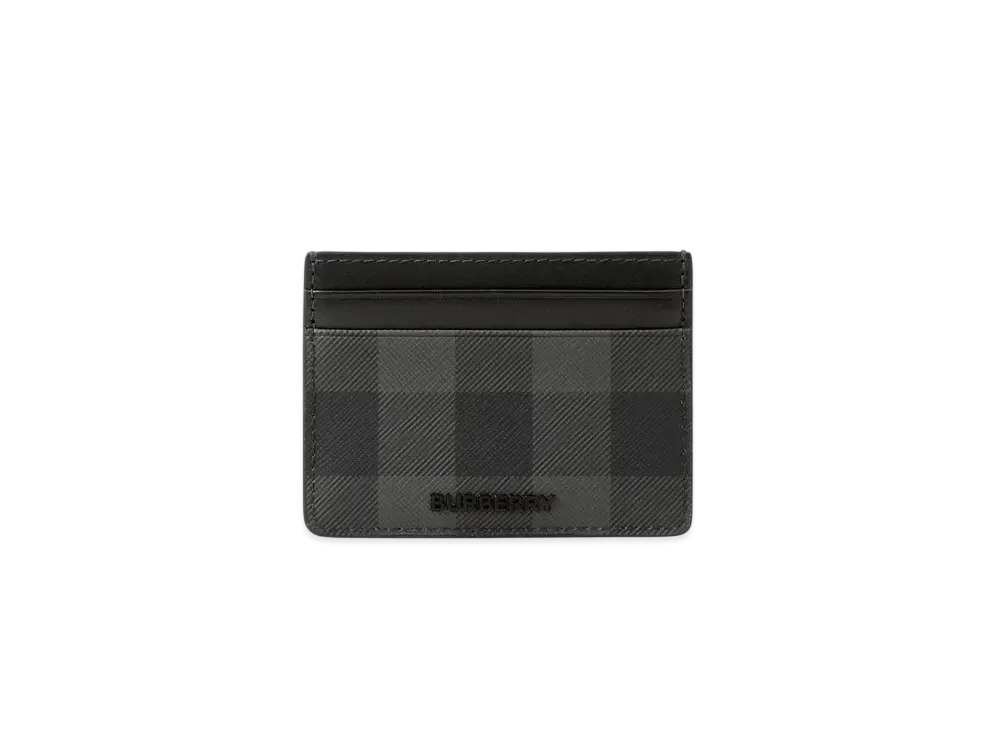 Burberry Check Card Case "Charcoal"