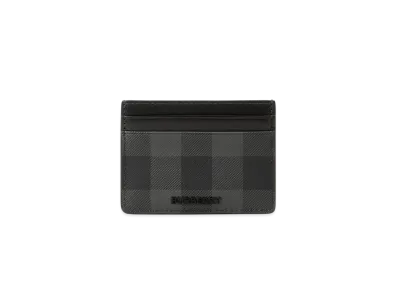Burberry Check Card Case "Charcoal"