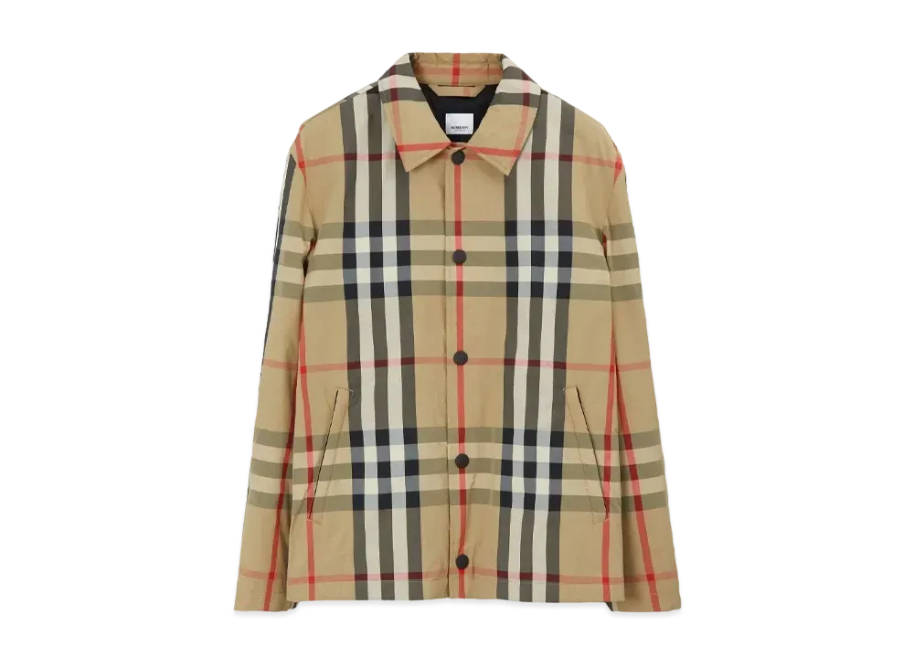 Burberry Men's Check Nylon Jacket "Archive Beige"