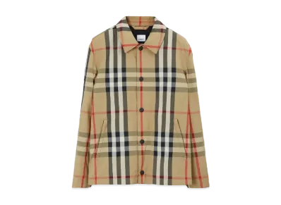 Burberry Men's Check Nylon Jacket "Archive Beige"