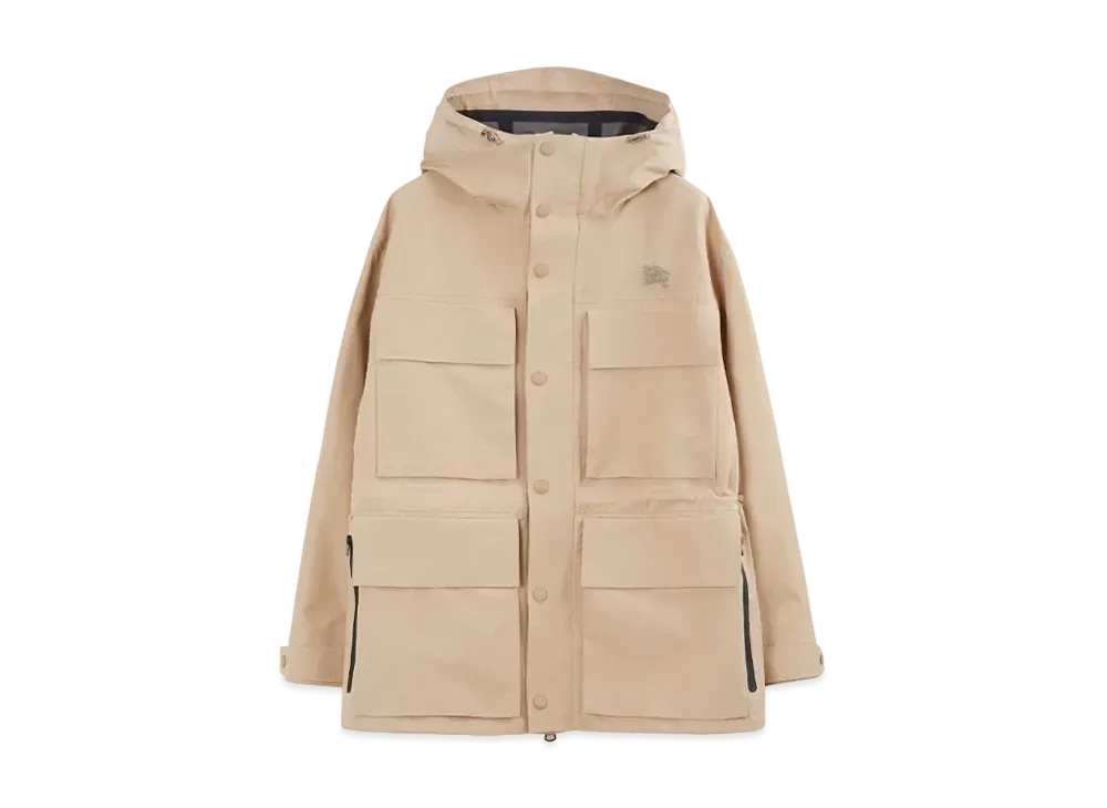 Burberry Men's Cotton Blend Parka "Soft Fawn"