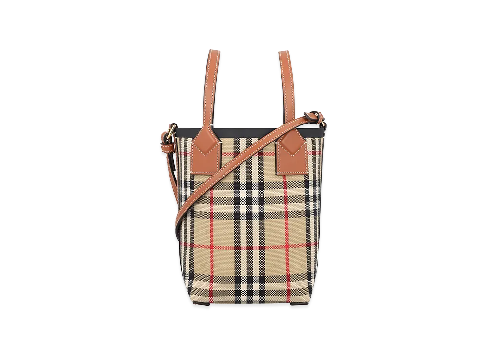 Burberry Women's Embroidered Fabric London Bucket Bag "Printed"