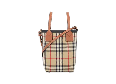 Burberry Women's Embroidered Fabric London Bucket Bag "Printed"