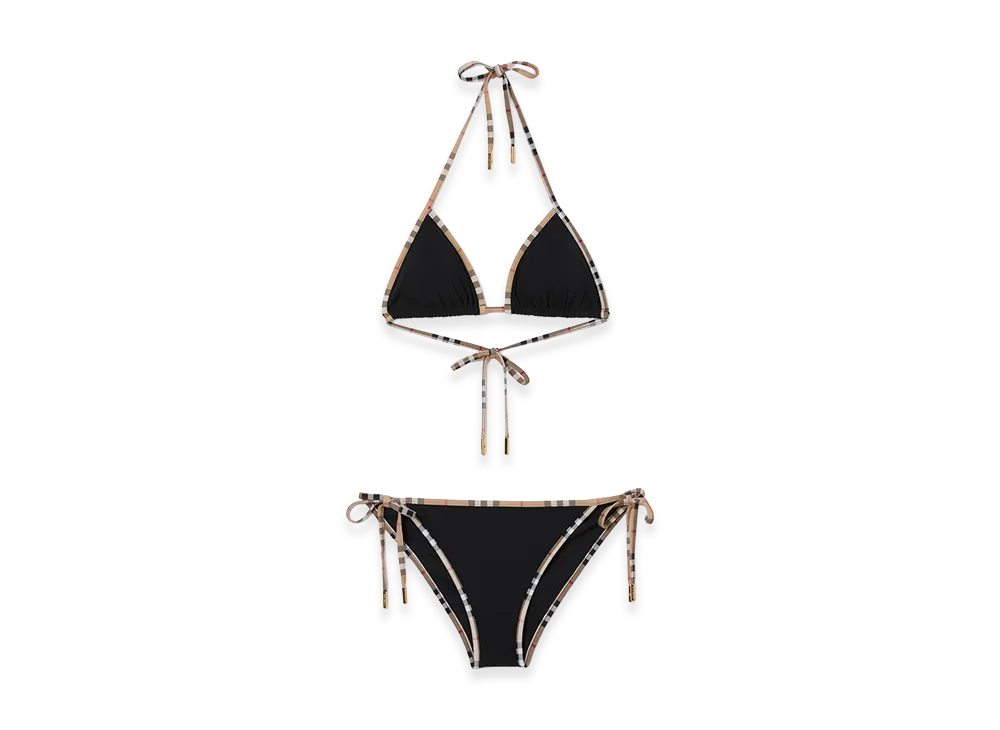 Burberry Women's Check Trim Bikini "Black"