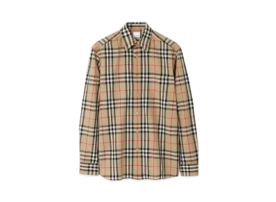 Burberry Check Cotton Shirt "Archive Beige"