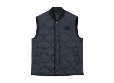 Burberry Men's Applique Quilting Gilet "Smoked Navy"