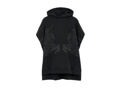 Burberry Men's EKD Cotton Hooded Poncho "Black"