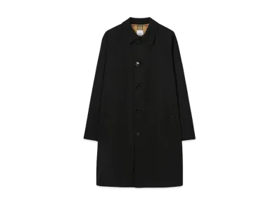 Burberry Men's Mid Length Gabardine Car Coat "Black"
