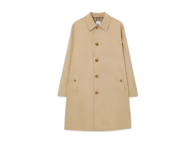 Burberry Men's Mid Length Gabardine Car Coat "Honey"