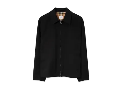 Burberry Men's Gabardine Harrington Jacket "Black"