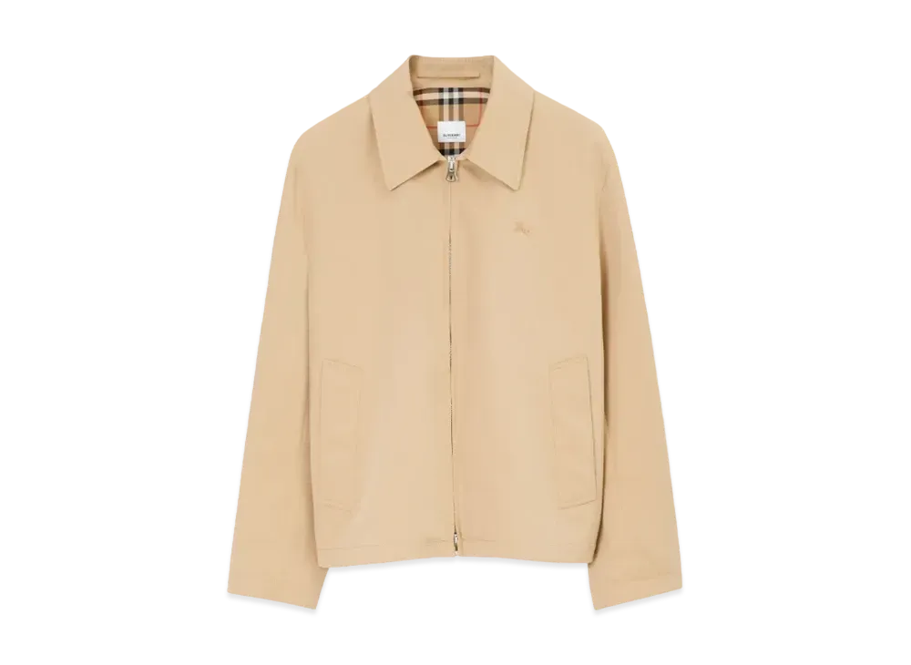 Burberry Men's Gabardine Harrington Jacket "Honey"