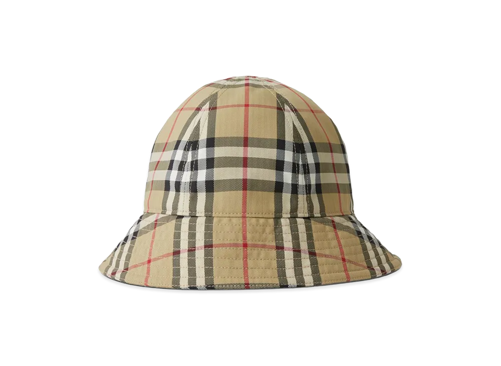 Burberry Women's Embroidered Nylon Bucket Hat "Beige"