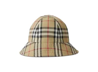 Burberry Women's Embroidered Nylon Bucket Hat "Beige"