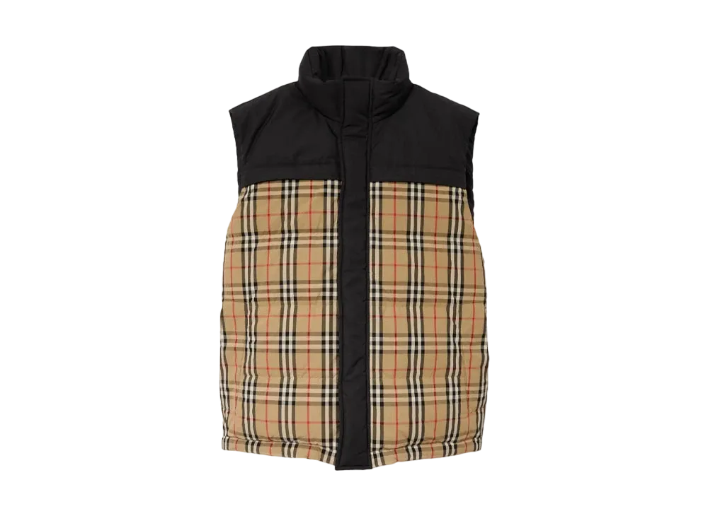 Burberry Men's Reversible Puffer Gilet "Archive Beige"
