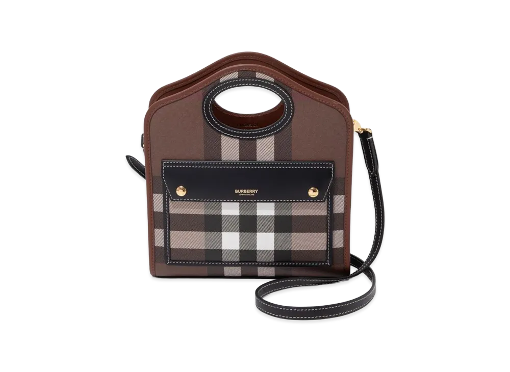 Burberry Women's Mini Pocket Bag "Dark Birch Brown"