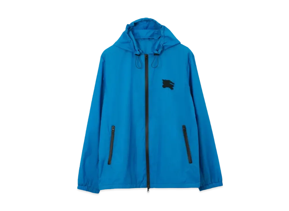 Burberry Men's EKD Applique Hooded Jacket "Bright Cerulean Blue"