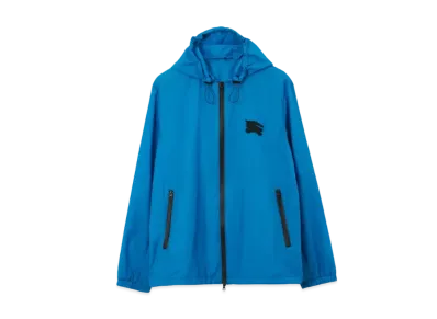 Burberry Men's EKD Applique Hooded Jacket "Bright Cerulean Blue"