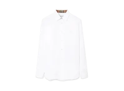 Burberry Stretch Cotton Shirt "White"