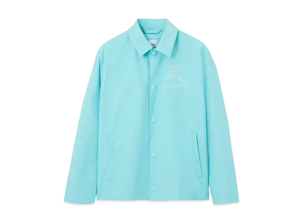 Burberry Men's Embroidered EKD Jacket "Bright Topaz Blue"