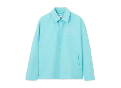 Burberry Men's Embroidered EKD Jacket "Bright Topaz Blue"