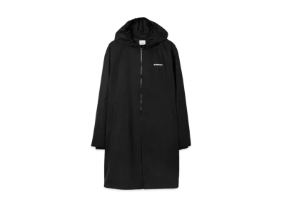 Burberry Men's Logo Print Nylon Hooded Coat "Black"