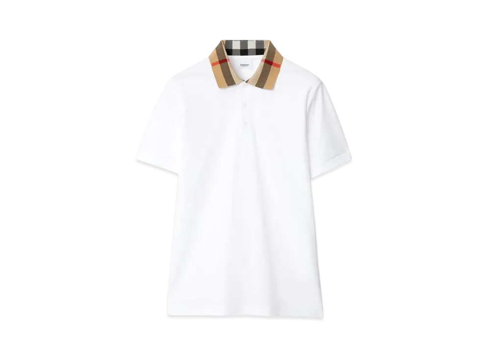 Burberry Cotton Polo Shirt "White"