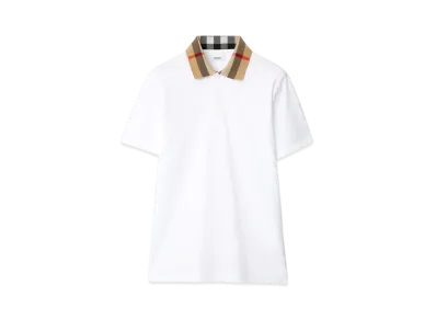 Burberry Cotton Polo Shirt "White"