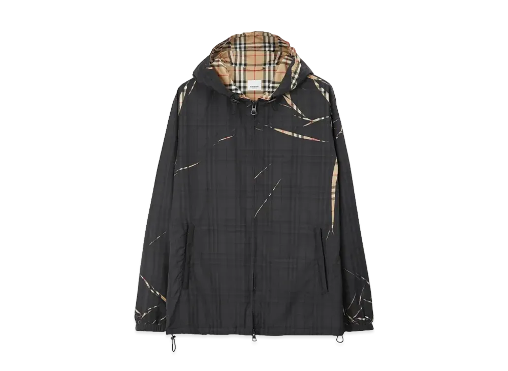 Burberry Men's Sliced Check Lightweight Jacket Men's "Black"