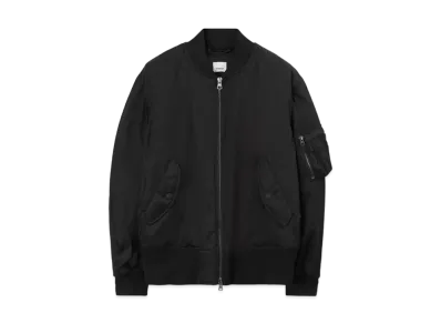 Burberry Men's Oak Leaf Crest Nylon Bomber Jacket "Black"