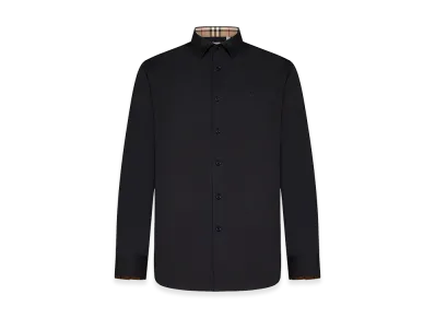 Burberry Stretch Poplin Shirt "Black"