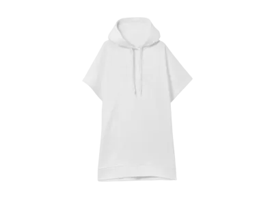 Burberry EKD Motif Cotton Jacquard Poncho "White"