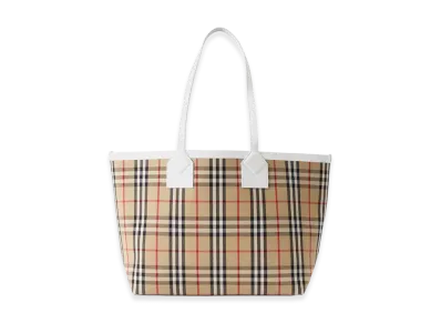 Burberry Women's Embroidered Canvas London Shopping Bag "Beige"