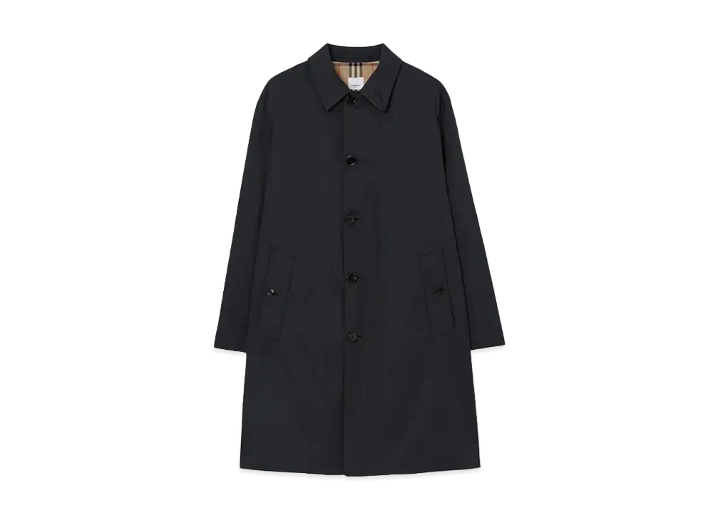 Burberry Men's Mid Length Gabardine Car Coat "Midnight Blue"