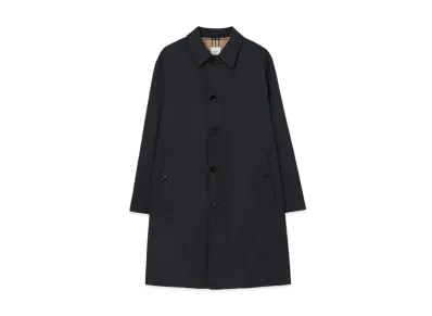 Burberry Men's Mid Length Gabardine Car Coat "Midnight Blue"
