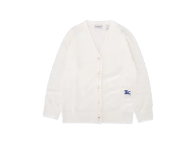 Burberry Kids KG5 Graham Cable Knit Cardigan "Ivory"