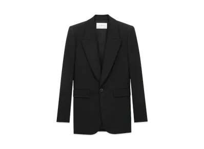 Saint Laurent Women's Jacket in Grain de Poudre "Black"