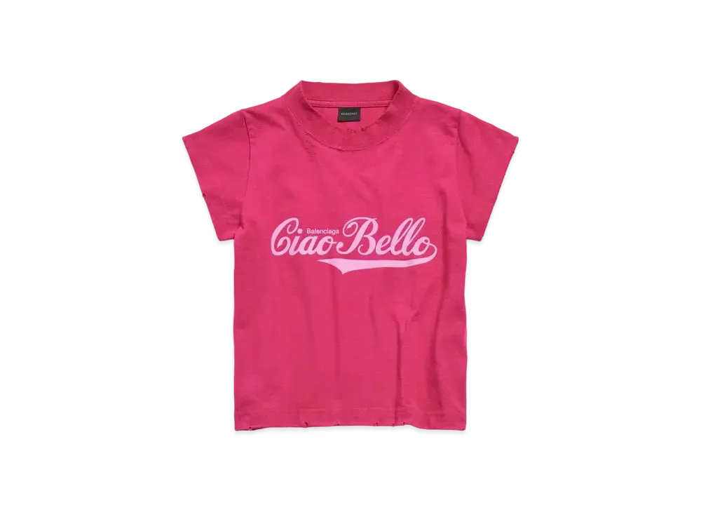 BALENCIAGA Ciao Bello Shrunk T-shirt "Pink"