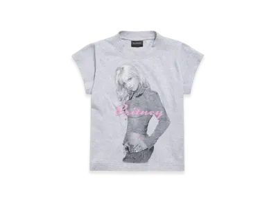 BALENCIAGA Music x Britney Spears Series Shrunk T-Shirt "Grey"