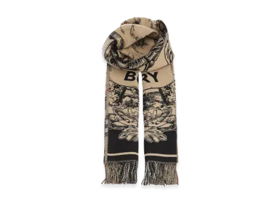 Burberry Embroidered Cashmere Scarf "Printed"