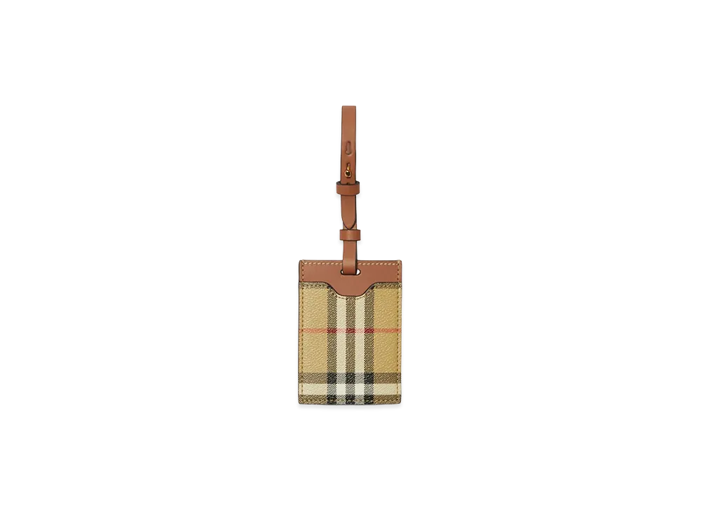 Burberry Check Suitcase Tag "Beige"