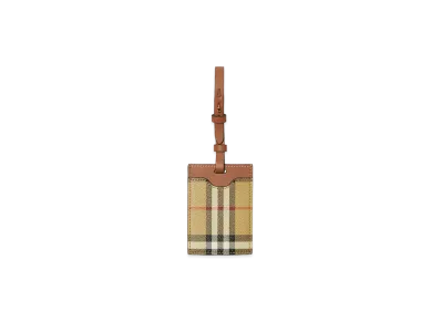 Burberry Check Suitcase Tag "Beige"