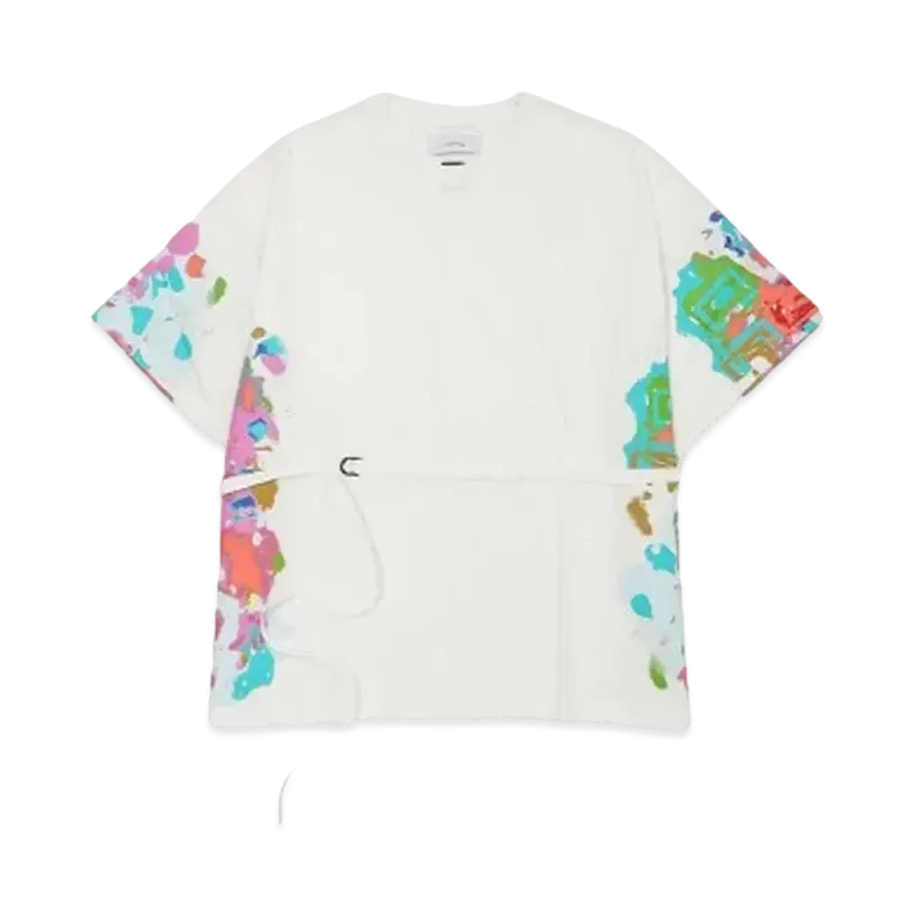 FACETASM SPRAYPAINT BELTED TEE "WHITE"