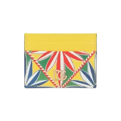 Dolce&Gabbana Credit Card Holder Dauphine Calfskin Calette Print "Multicolor"