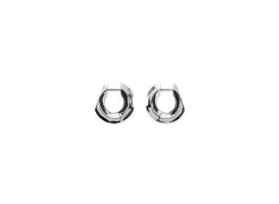 Burberry Small Hollow Hoop Earrings "Silver/Gold"