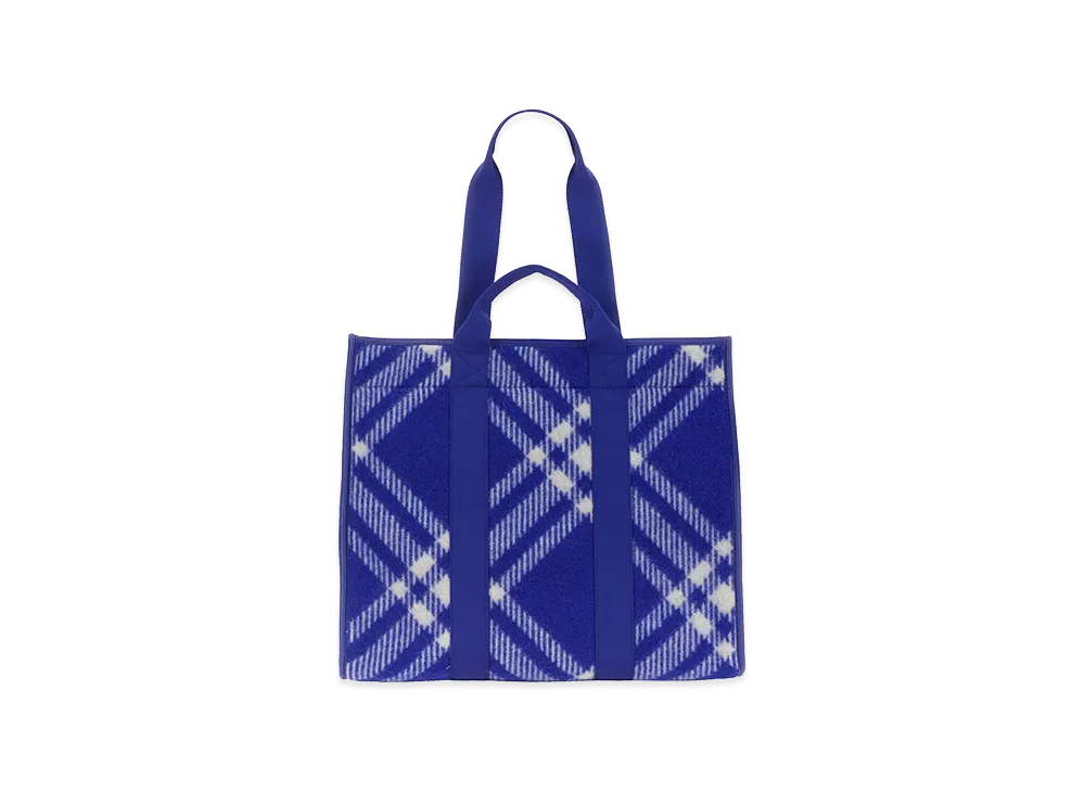 Burberry Embroidered Fabric Knight Shopping Bag "Azure"