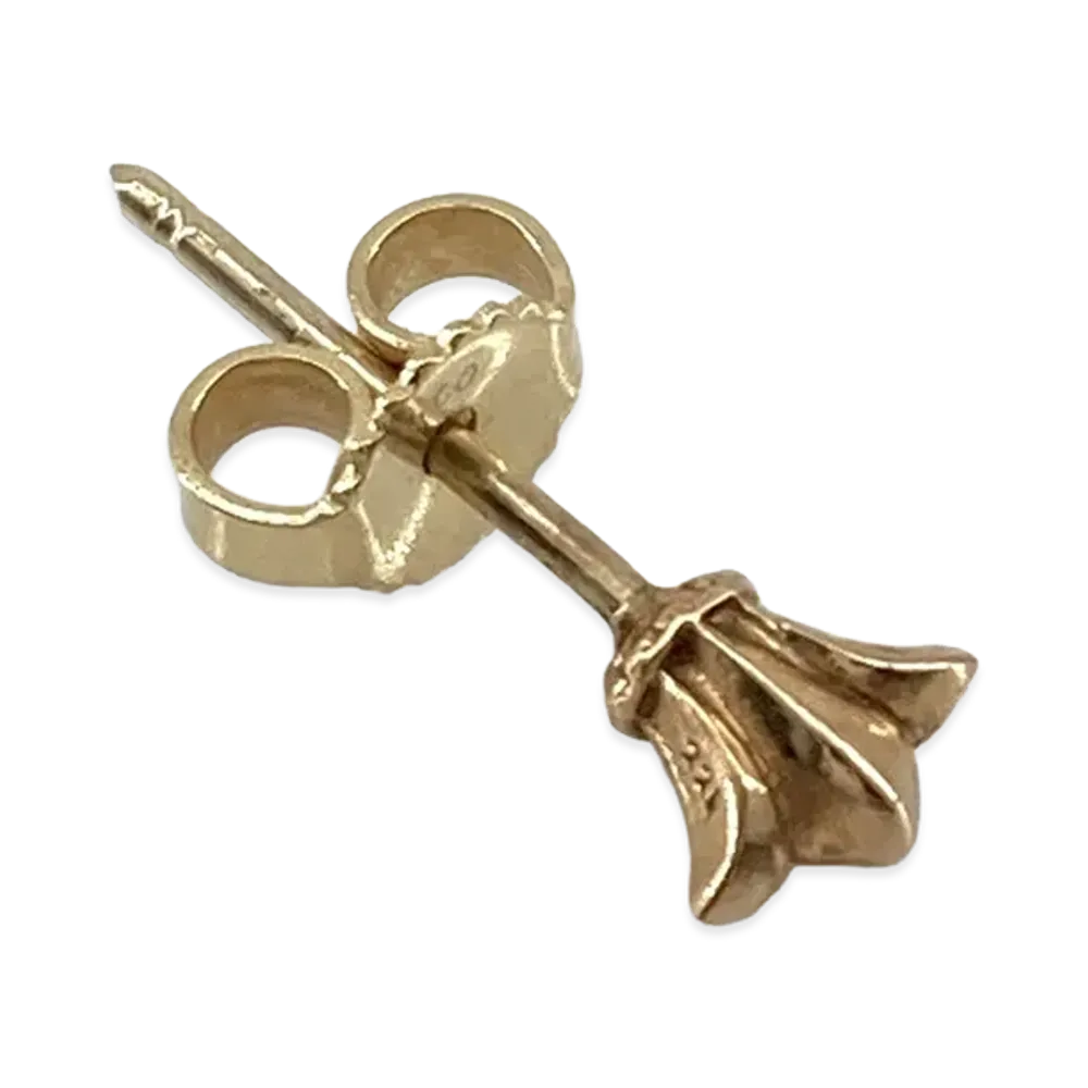 Chrome Hearts 22K Stud Crosstail Earring "Gold"