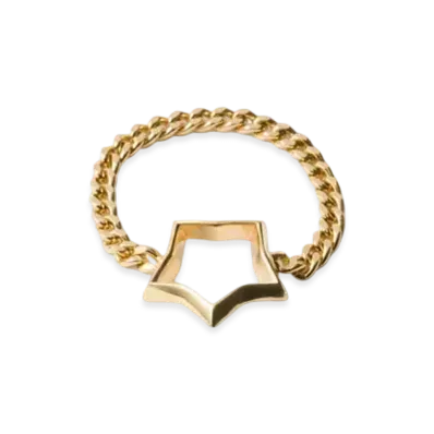 PRADA Metal Chain Ring "Gold"