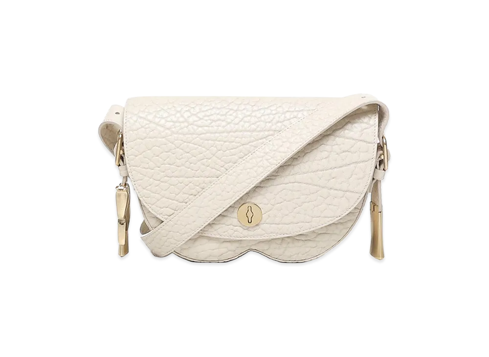 Burberry Women's Chess Shoulder Bag In Calfskin "White"