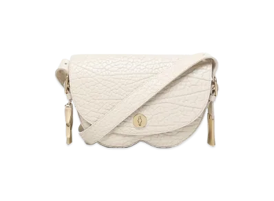Burberry Women's Chess Shoulder Bag In Calfskin "White"